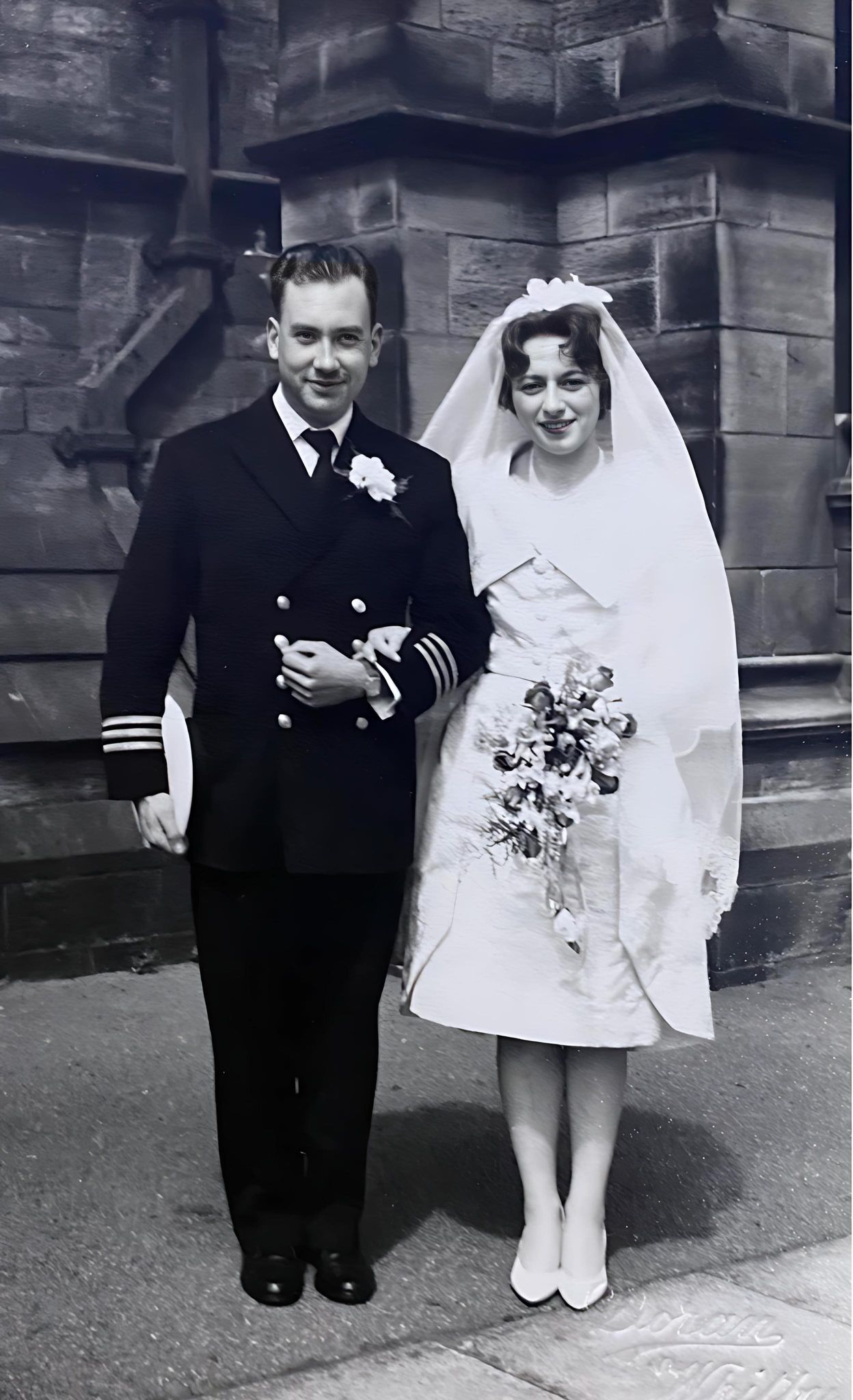 Derek and Eileen Wedding 1962 bw